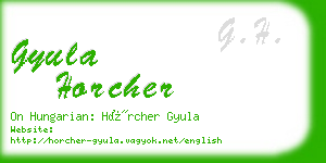 gyula horcher business card